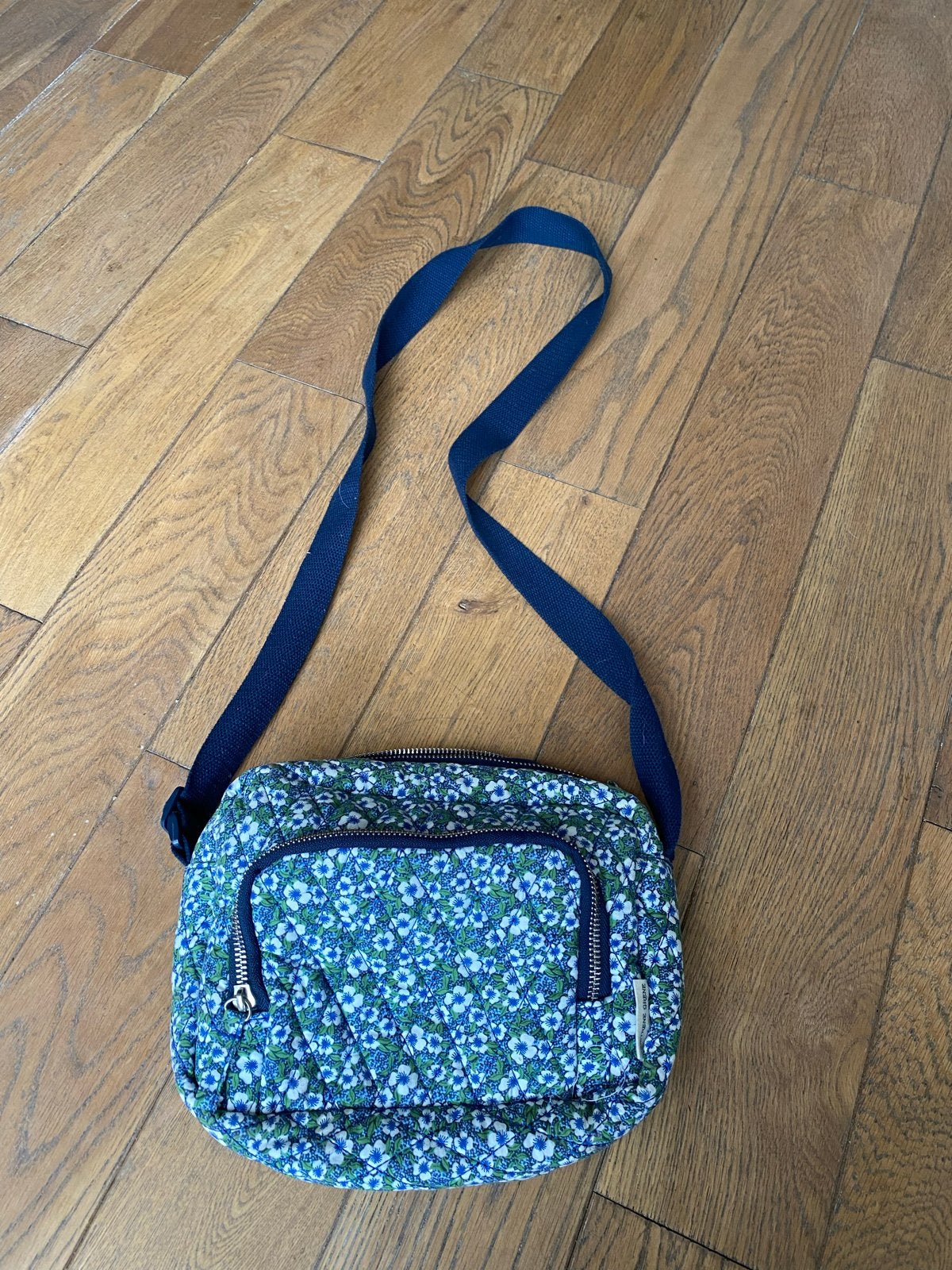 Sostrene Grene schoudertasje bloemenprint, Ophalen of Verzenden, Zo goed als nieuw, Blauw, Schoudertasje