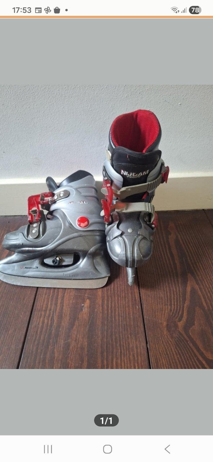 Nijdam ijshockey schaatsen verstelbaar maat 30 t/m 33, Ophalen, IJshockeyschaatsen, Nijdam