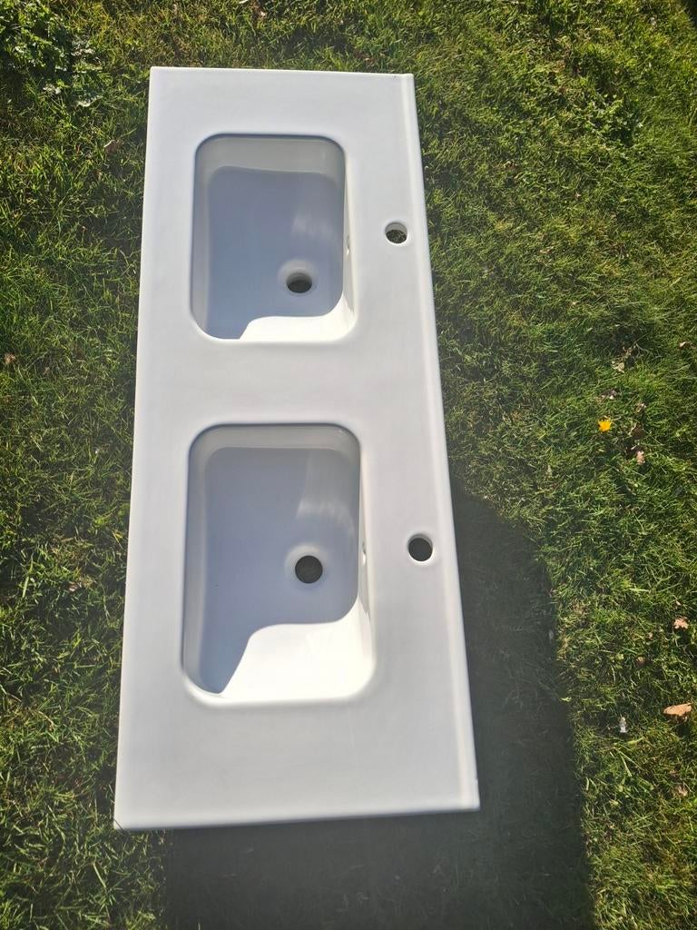 Dubbele wasbak nieuw, Ophalen, Nieuw, 50 tot 100 cm, Minder dan 100 cm