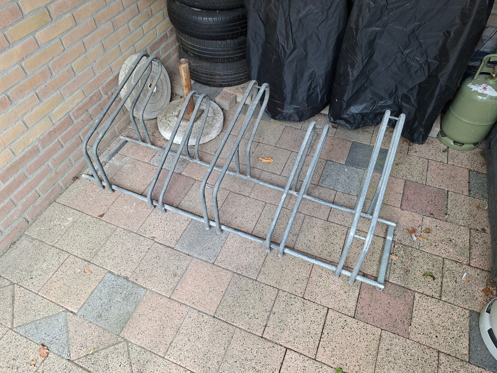 Fietsenrek voor 5 fietsen - Gegalvaniseerd, Ophalen, Gebruikt