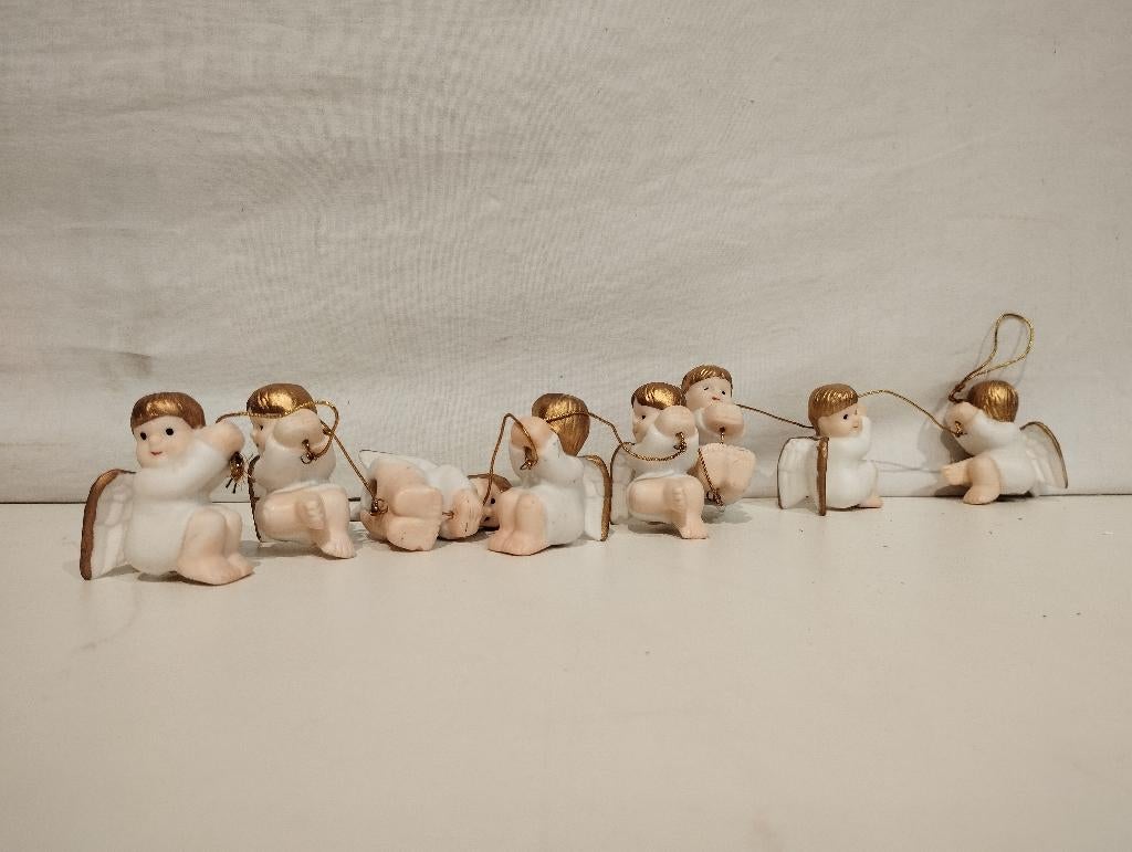 8 Porseleinen Engelen, Antiek en Kunst, Ophalen of Verzenden