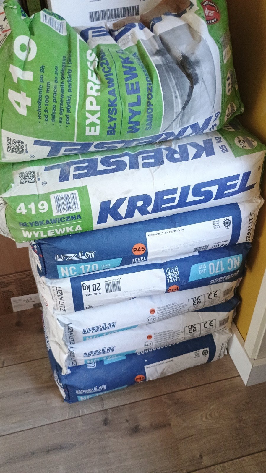 Uzin NC 170 en Kreisel 419 egalisatiemortel - Koopje!, Ophalen, Nieuw
