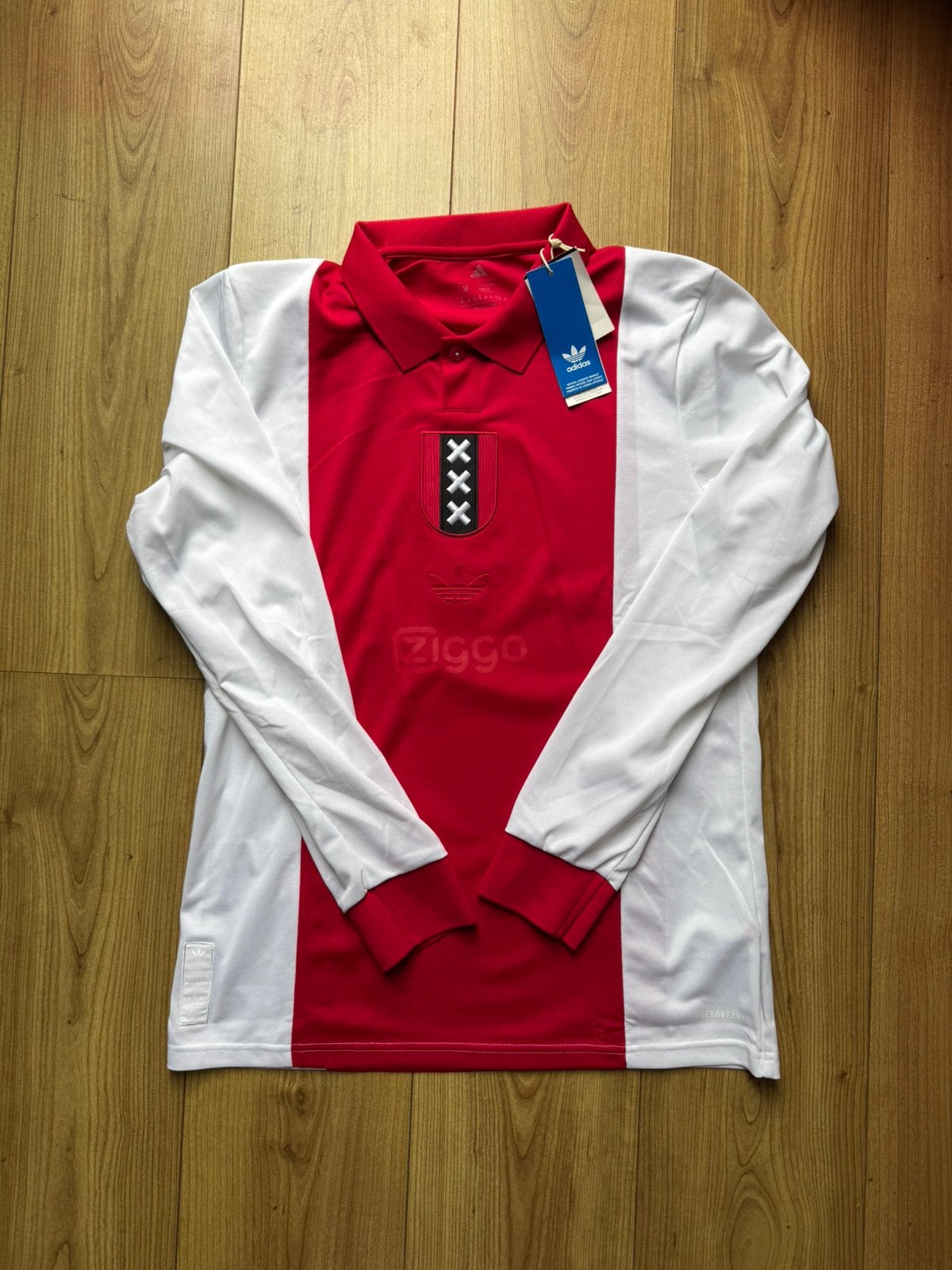 Nieuw met prijskaartjes jubilieumshirt Ajax Amsterdam 750, Maat M, Ophalen of Verzenden, Zo goed als nieuw, Shirt