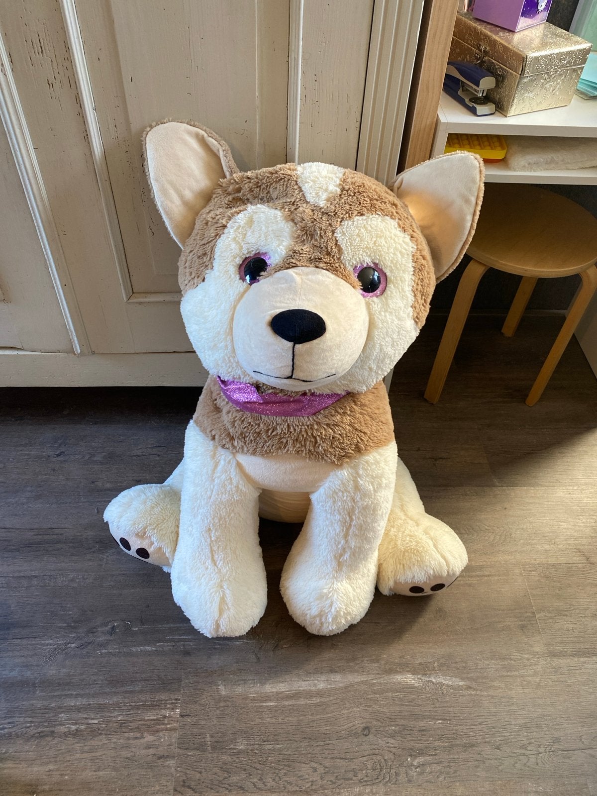 Grote knuffelhond van 80 cm, lijkt op Ty knuffel, Ophalen, Hond, Zo goed als nieuw, Bruin