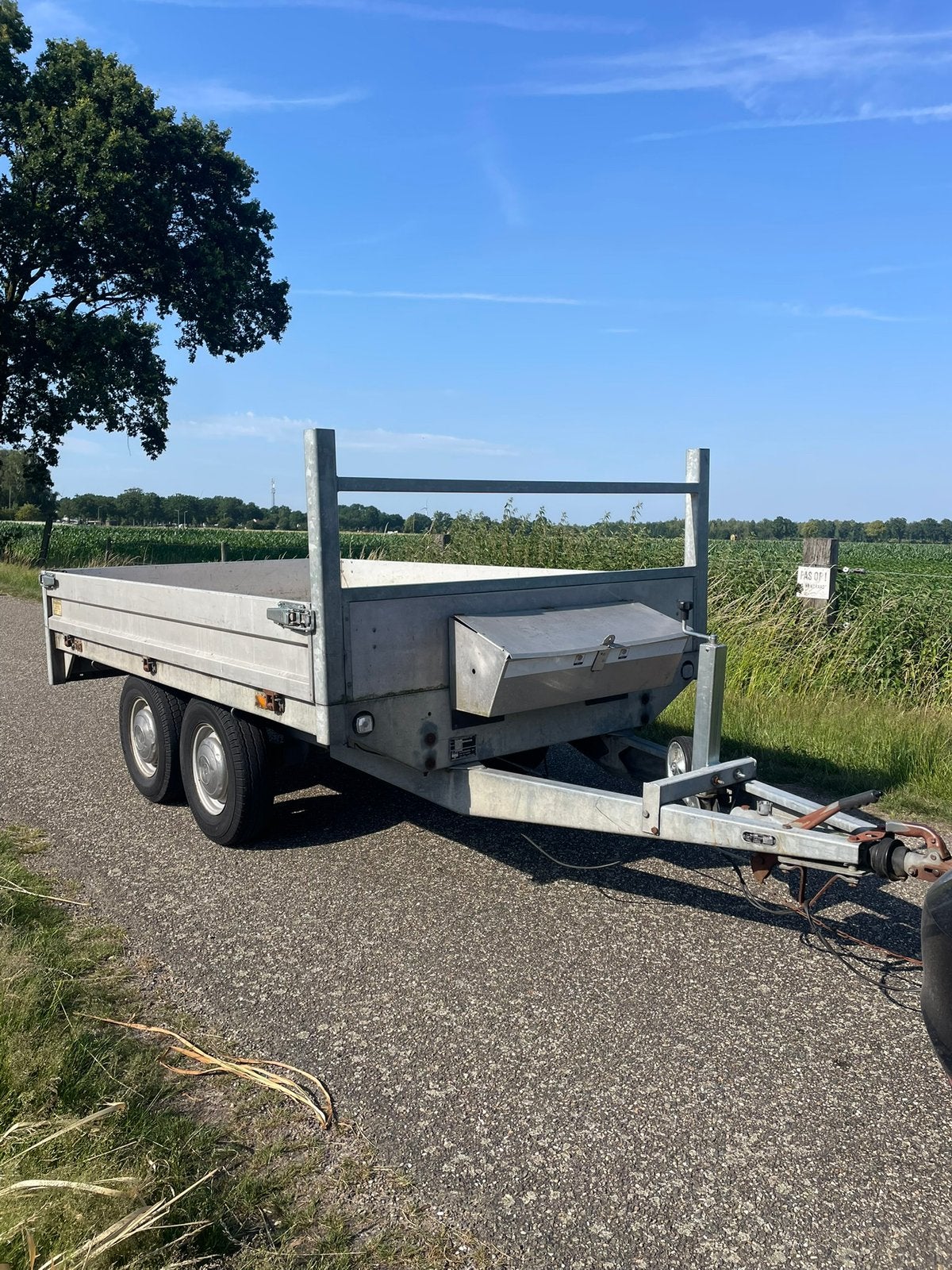 Saris Dubbelasser Aanhangwagen, Ophalen of Verzenden, Zo goed als nieuw