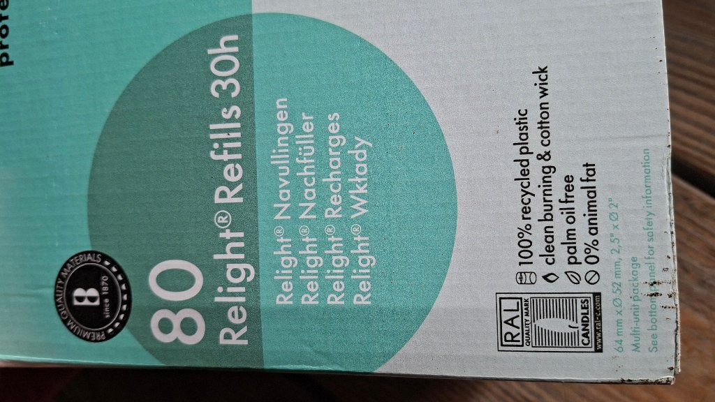 Bolsius Relight Refill Kaarsen 24uur en 30uur, Overige materialen, ., Nieuw, Ophalen of Verzenden