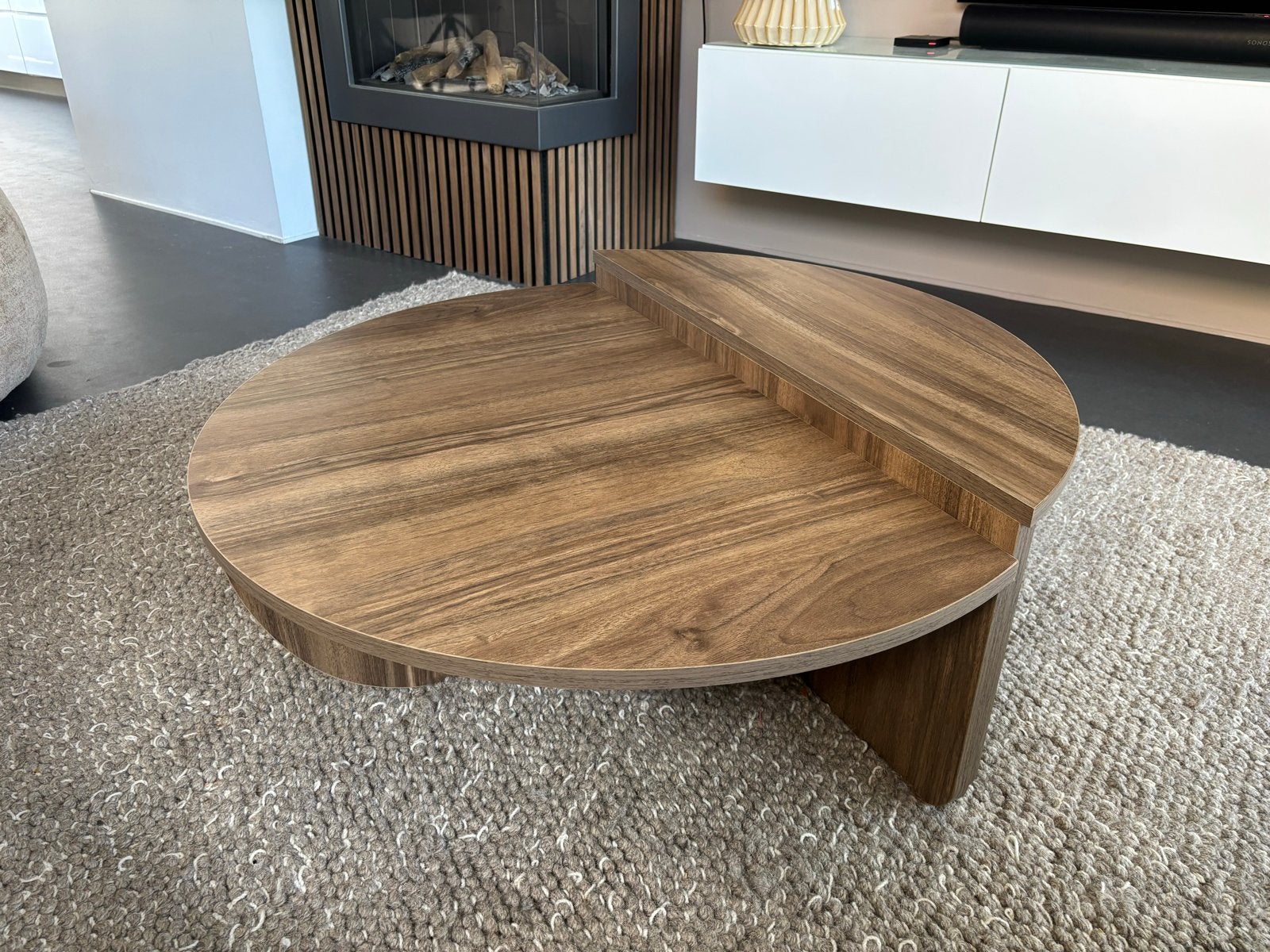 Salontafel Walnoot bruin - Duurzaam & Modern, Ophalen, 100 tot 150 cm, Nieuw, 50 tot 100 cm