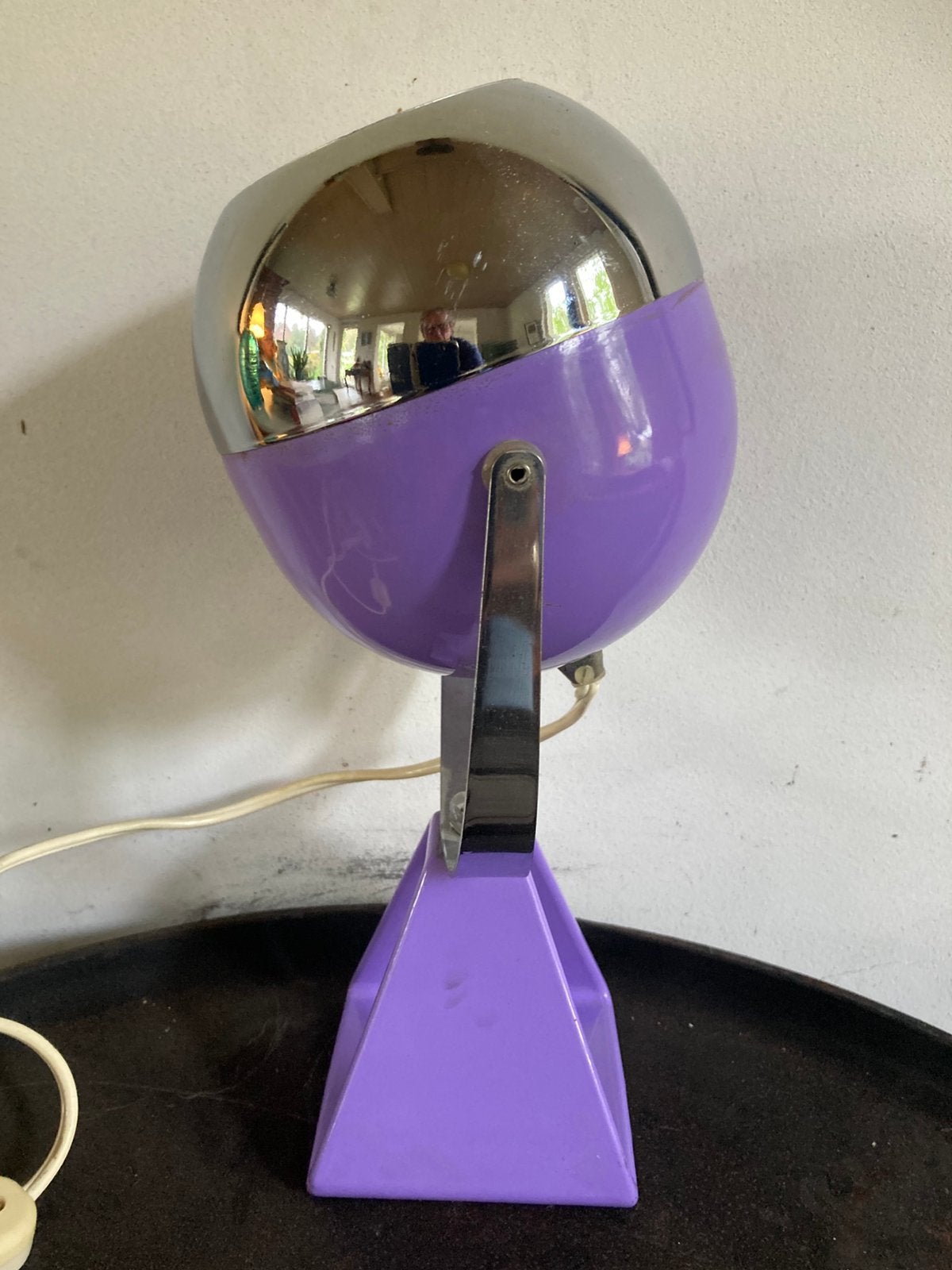 Paarse Eye Ball lamp. Space-age., Ophalen of Verzenden