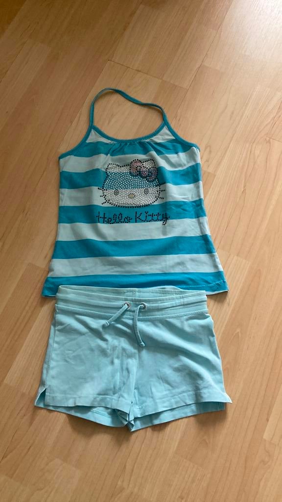 Leuk strandsetje hello Kitty maat 134, Ophalen of Verzenden, Zo goed als nieuw, Meisje, Jurk of Rok