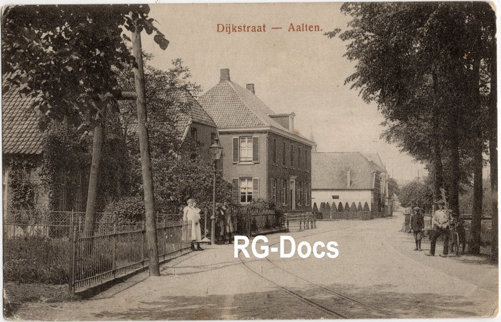 Ansichtkaart - Briefkaart Tram Dijkstraat Aalten ca. 1910, Ophalen of Verzenden, Voor 1920, Ongelopen, Gelderland