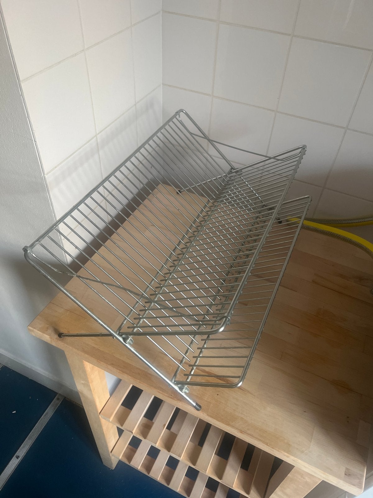 Ikea afdruiprek - Metaal, Huis en Inrichting, Ophalen, Gebruikt, Bordenrek, Zilver