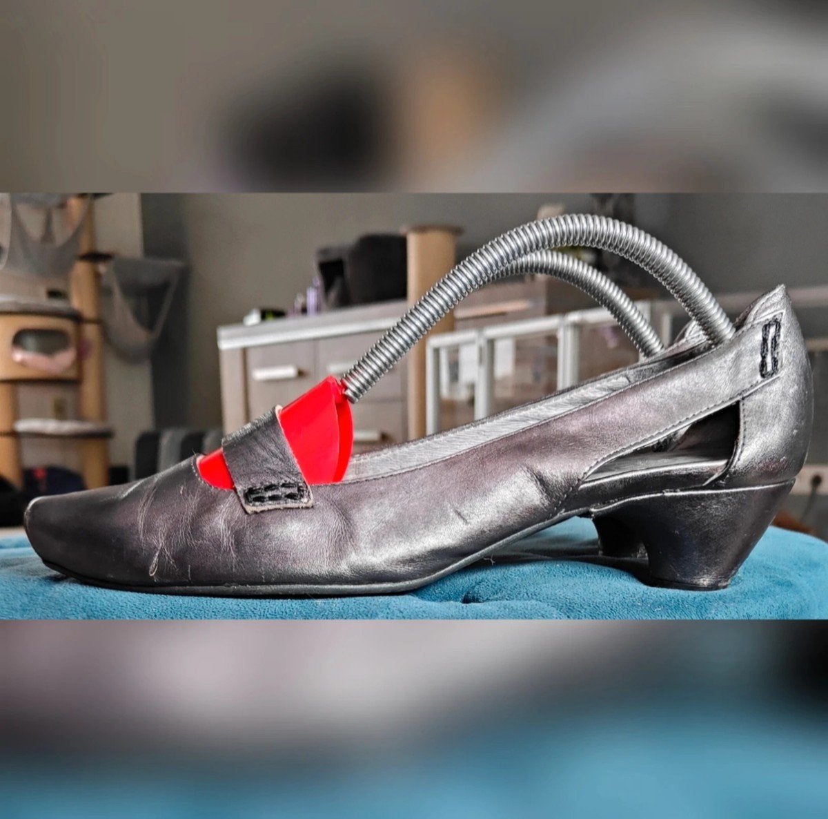 Zilver/grijs metallic pumps Spiral maat 40, Ophalen of Verzenden, Zo goed als nieuw, Grijs