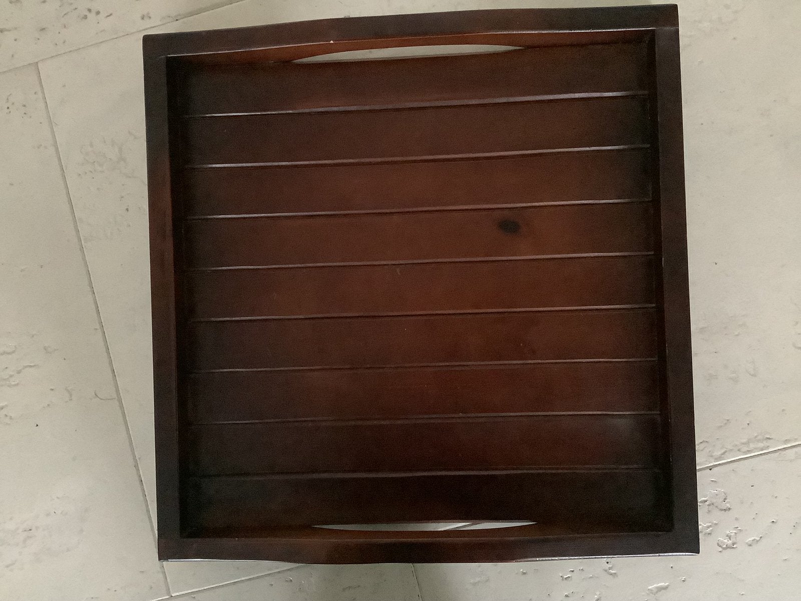 Mooie houten dienblad kersenkleur 40x40 cm hout kersen, Ophalen of Verzenden, Vierkant, Hout