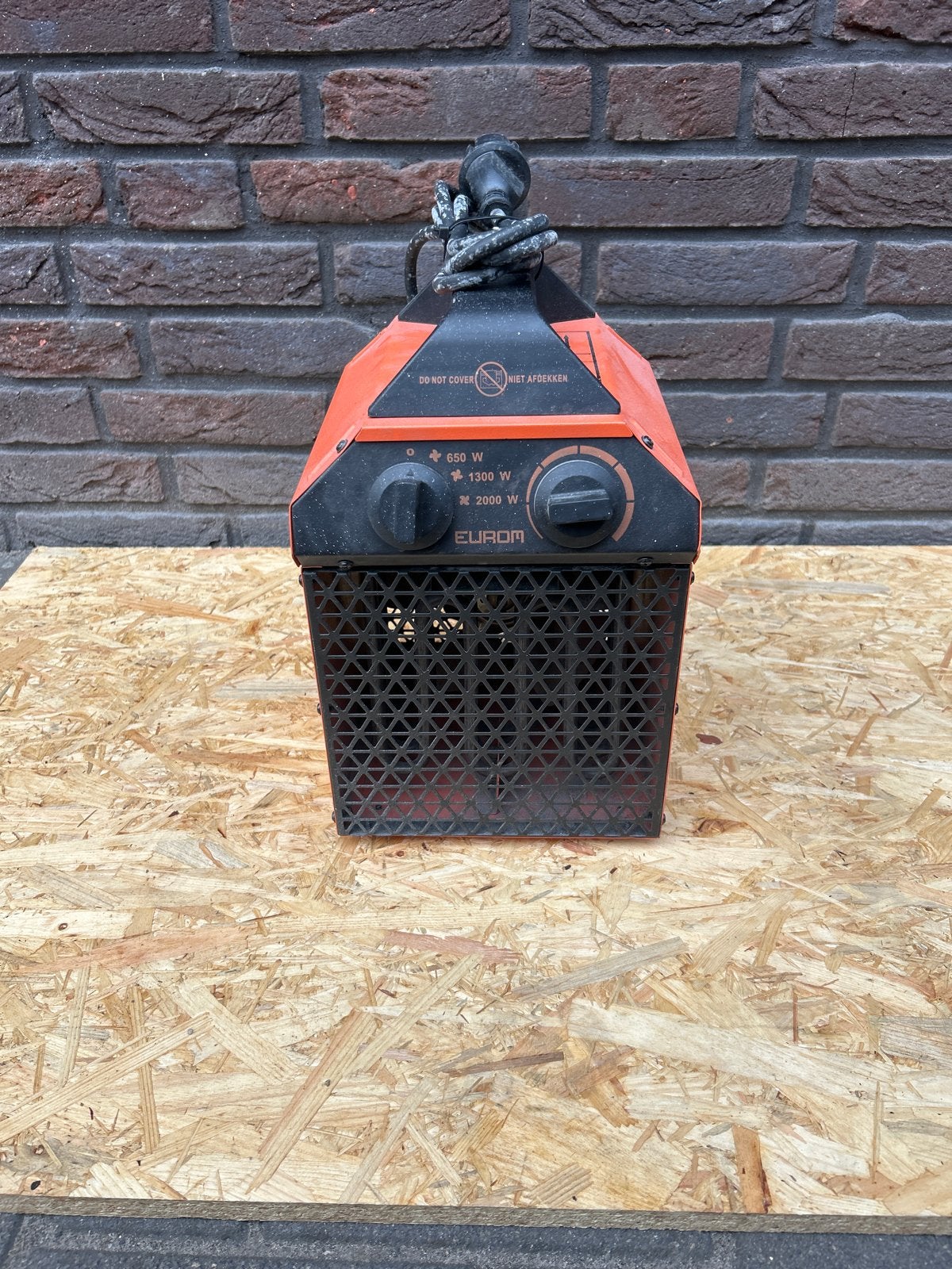 Eurom kachel - Elektrische werkplaatskachel 2000W, Ophalen, Gebruikt, Overige soorten, Elektrisch