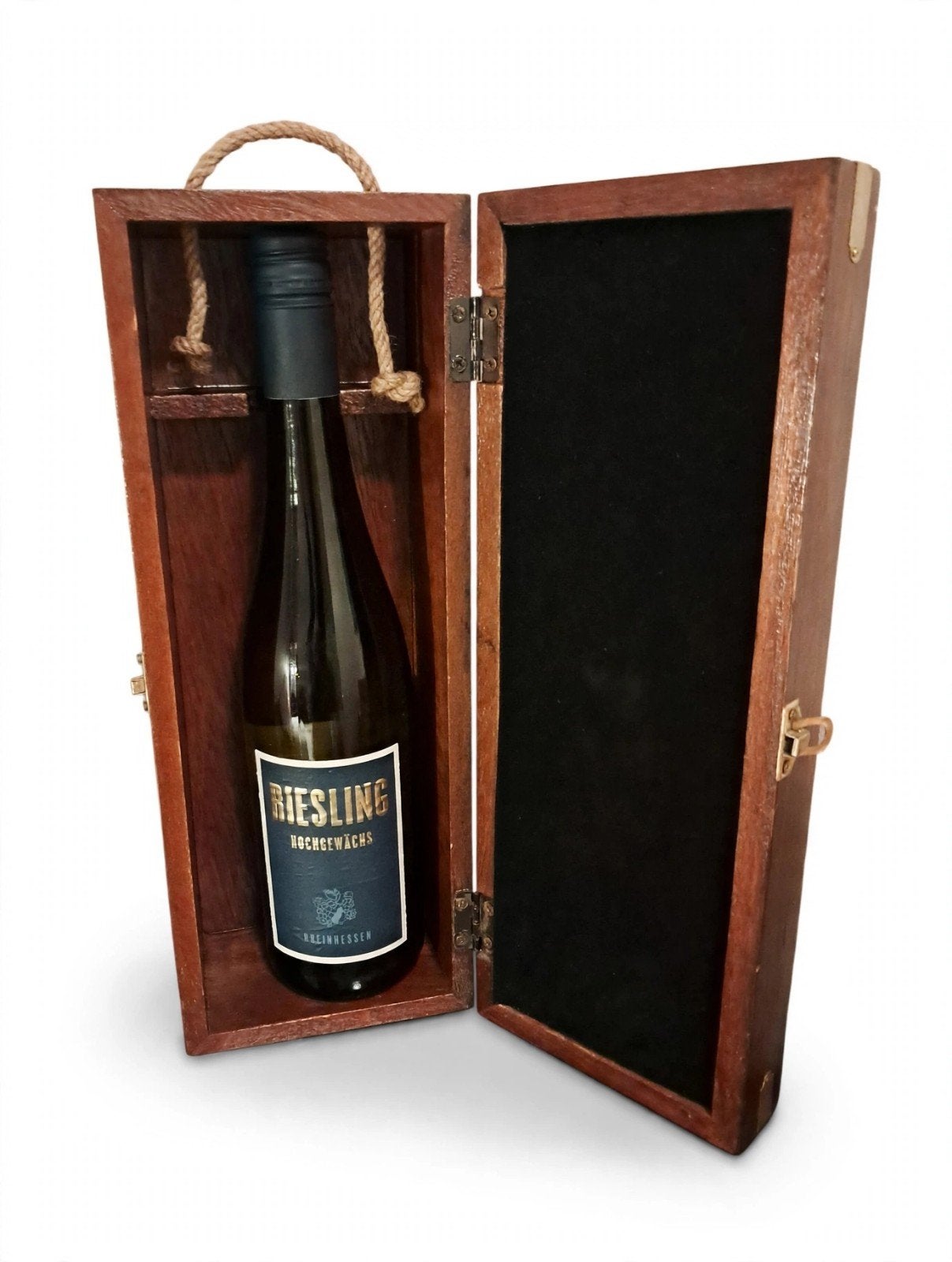 Decoratieve Wijnkist met fles, met Nautische Elementen, Huis en Inrichting, Gebruikt, Ophalen of Verzenden, Bruin, Vintage