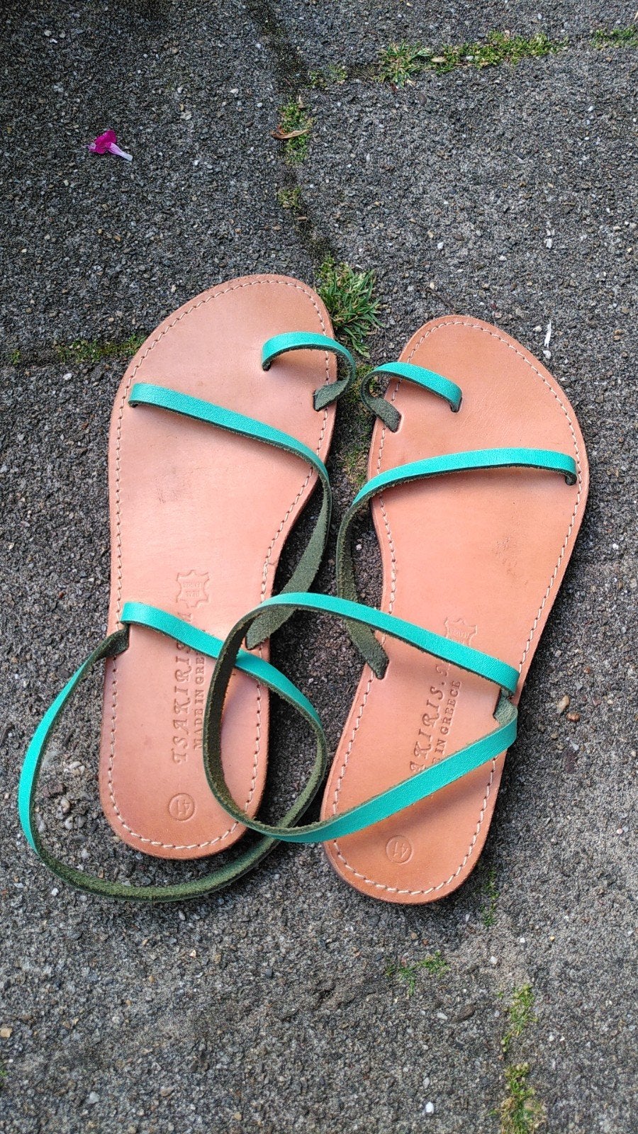 Tsakiris Griekse leren sandalen maat 41, Ophalen of Verzenden