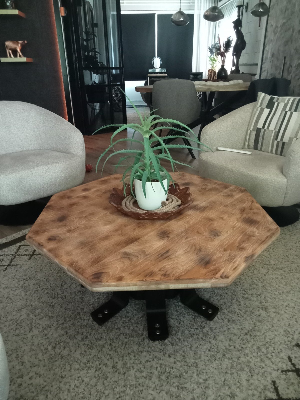 eiken salontafel, Gebruikt, Design, Ophalen of Verzenden, 5 – 50
