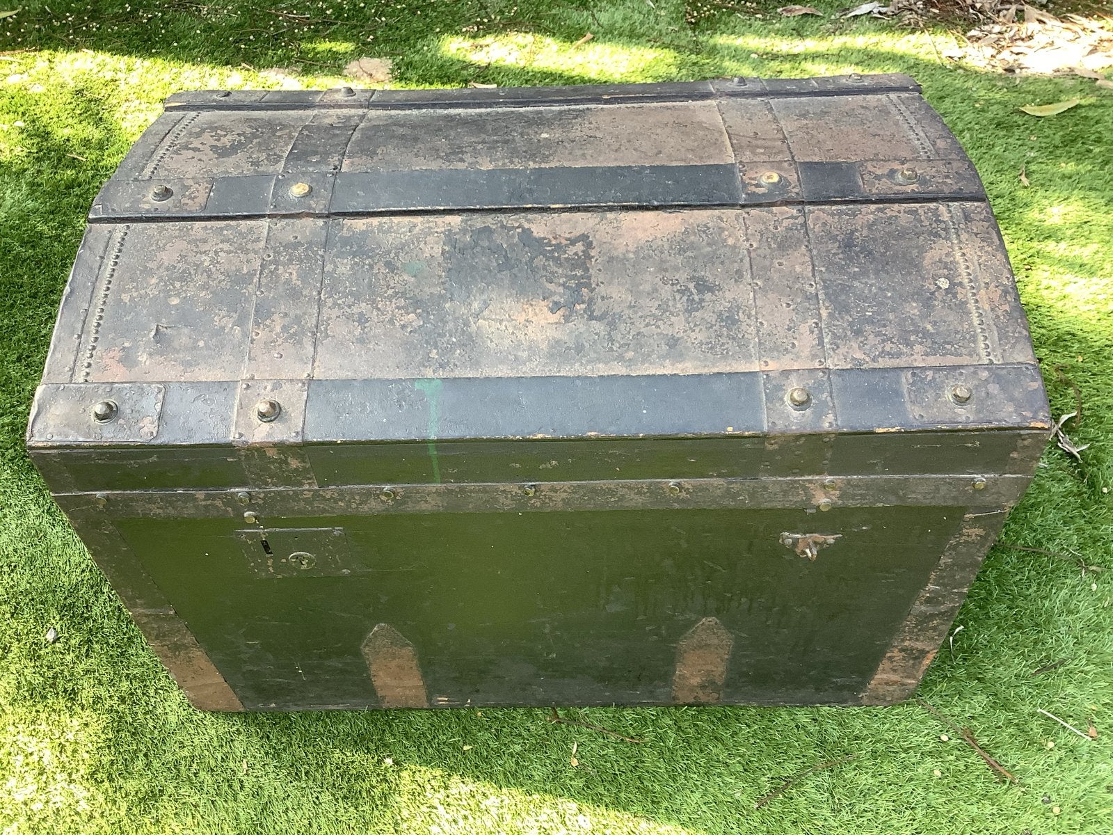 Antieke Dekenkist / Reiskoffer - A. DELVAUX JEUNE BRUXELLES, Ophalen, 50 – 75, Gebruikt, 50 tot 100 cm