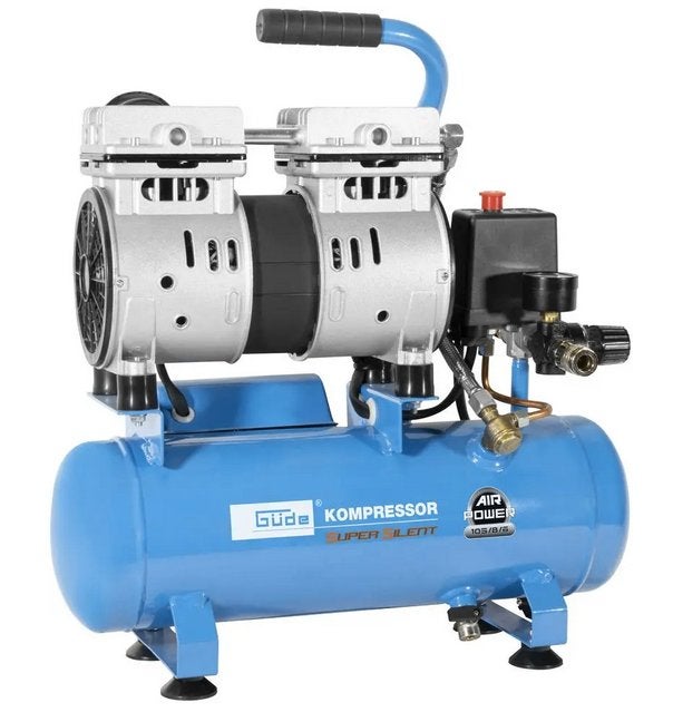 zeer stille onderhoudsvrije 2 cilinder compressor 59 dB 230V, Ophalen of Verzenden, Nieuw