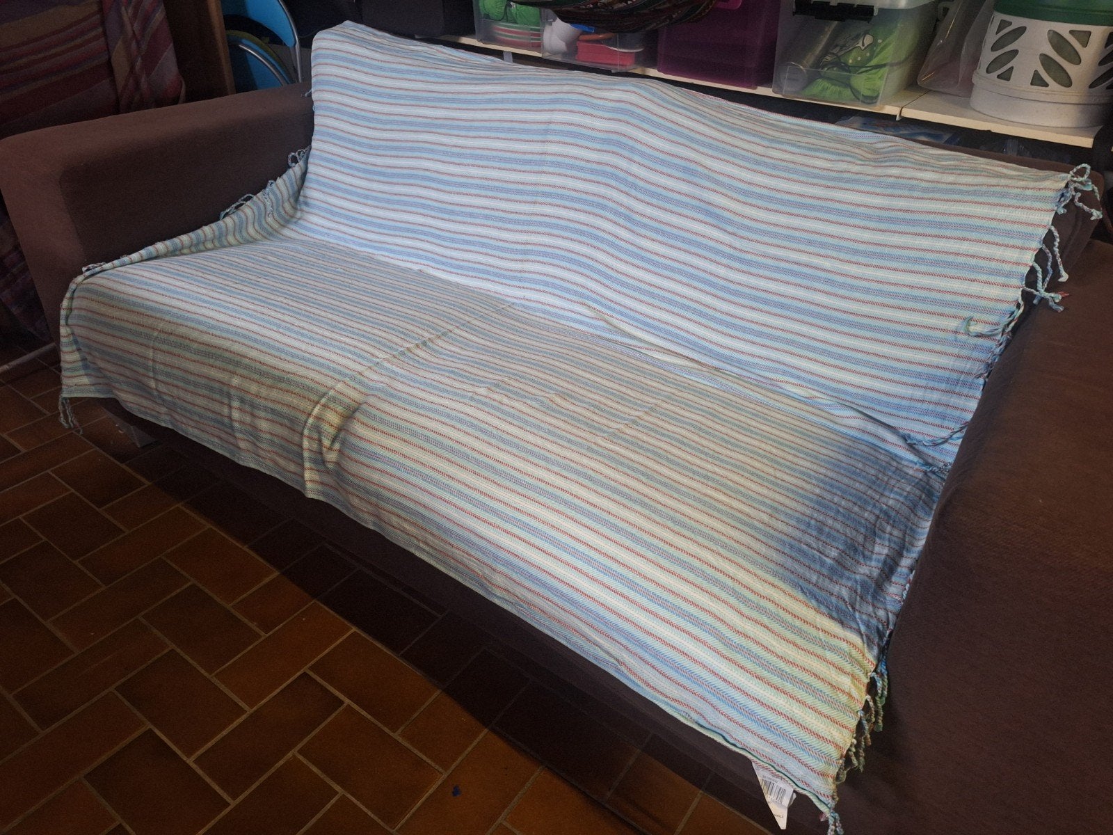 Lekkere plofbank voor 2 à 3 personen, Ophalen, Gebruikt, Tweepersoons, 75 tot 100 cm