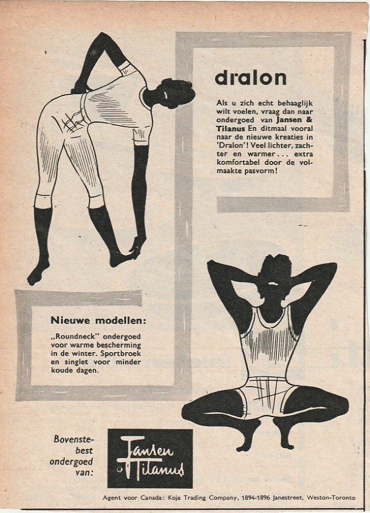 Retro reclame 1960 Jansen & Tilanus heren ondergoed nieuw, Verzenden, Overige typen