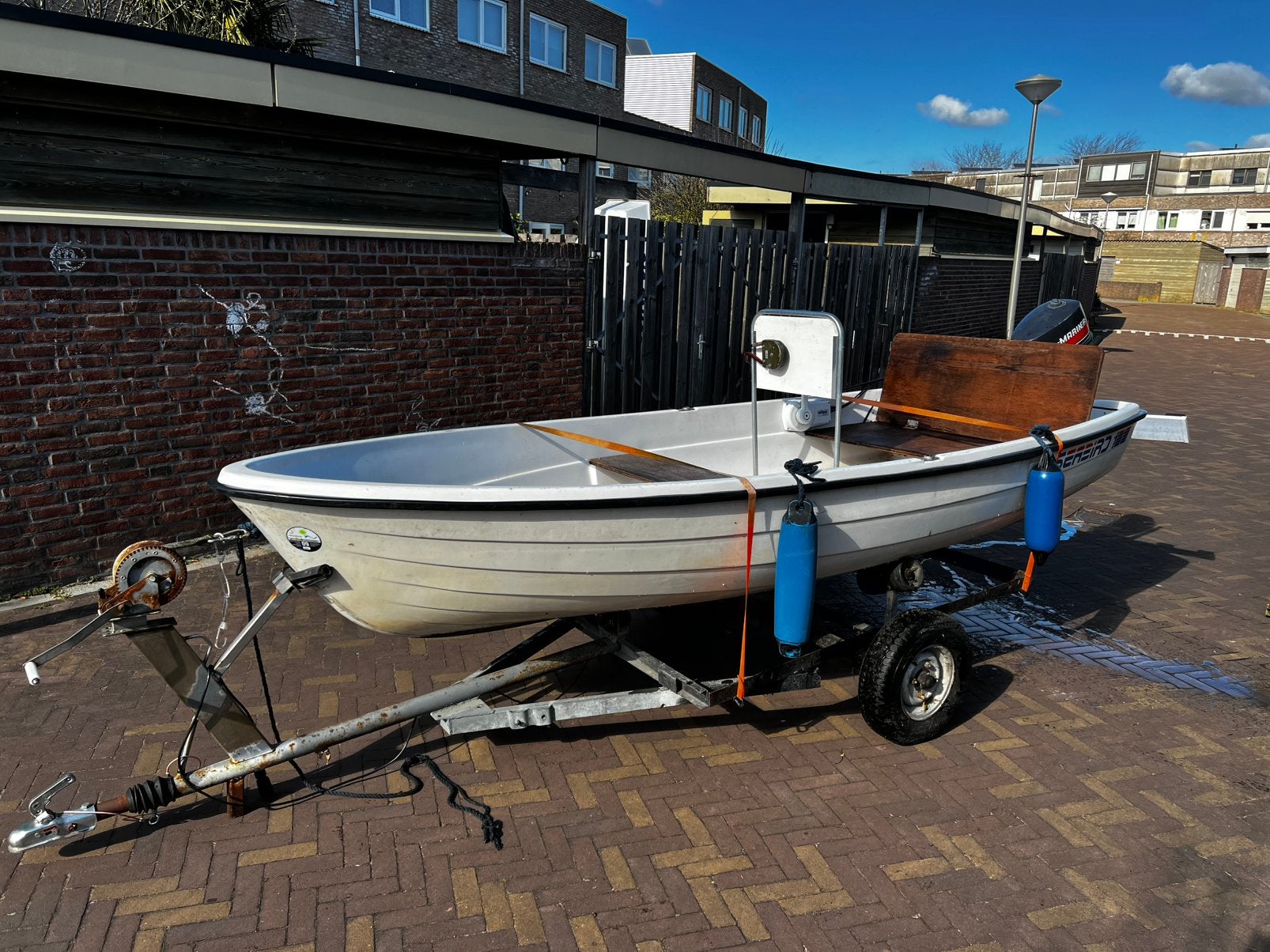 Seabird 100 polyester boot, Watersport en Boten, Ophalen, Zo goed als nieuw, Polyester, Buitenboordmotor