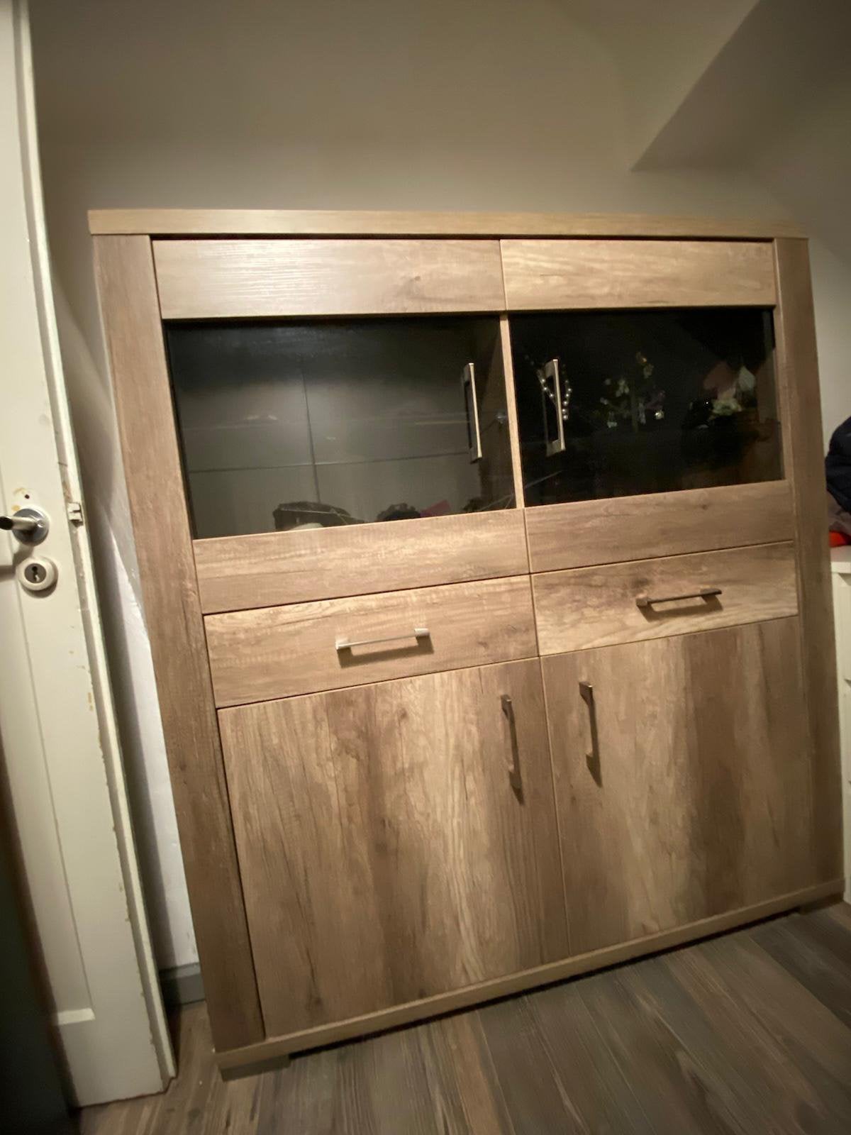 Vitrinekast, Huis en Inrichting, Ophalen, 100 tot 150 cm, 100 tot 150 cm, Zo goed als nieuw