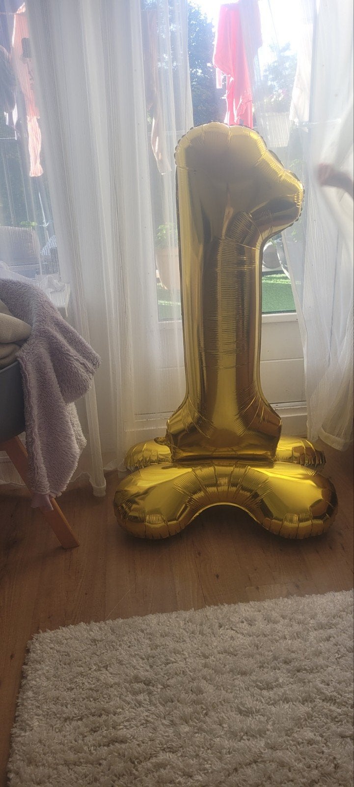 Gouden Cijfer Ballon '1' - 120 cm, Ophalen of Verzenden