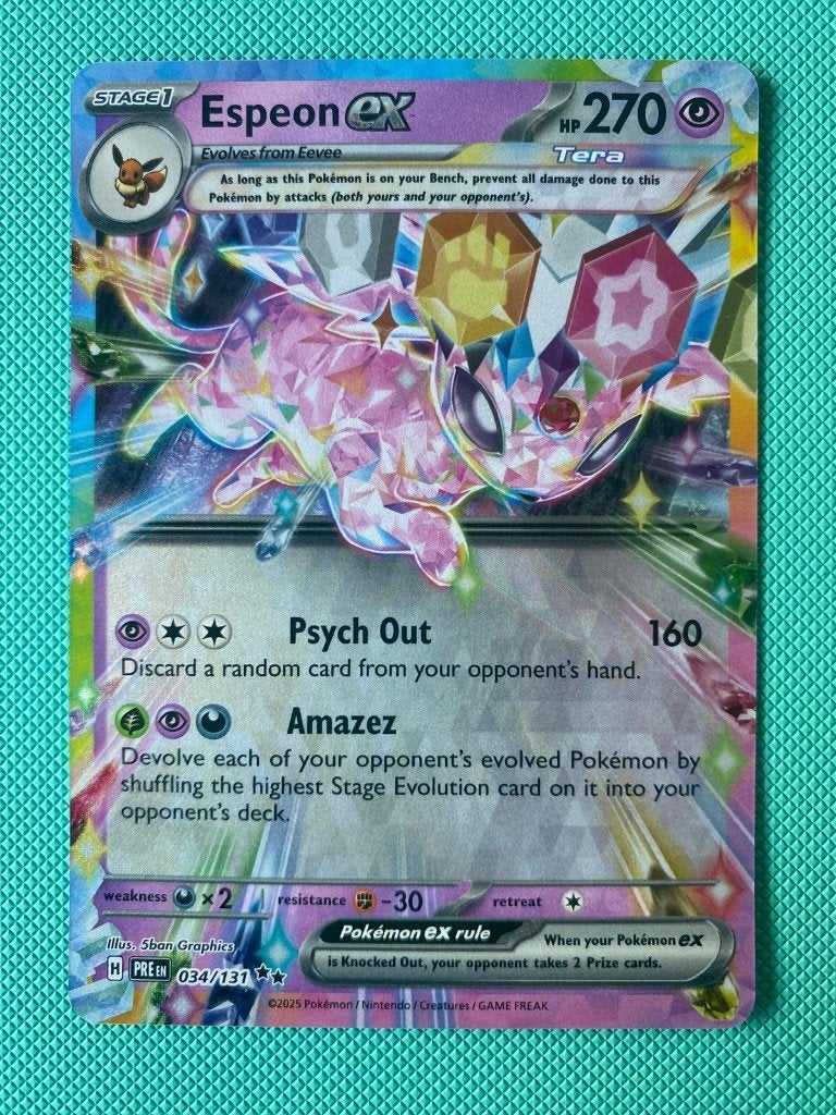 Espeon EX 034/131 PRE, Ophalen of Verzenden, Nieuw, Losse kaart, Foil