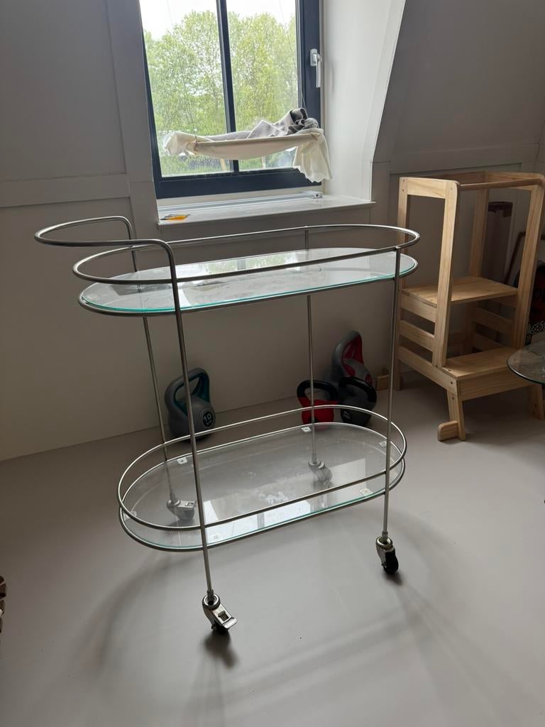 Sissy Boy Barkar/drankentrolley/serveerwagen, Ophalen, Glas, Zo goed als nieuw, 25 tot 50 cm