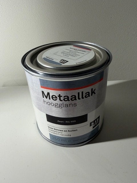 NIEUW blik Metaallak, zwart 250ml, Zwart, Nieuw, Ophalen of Verzenden, Lak