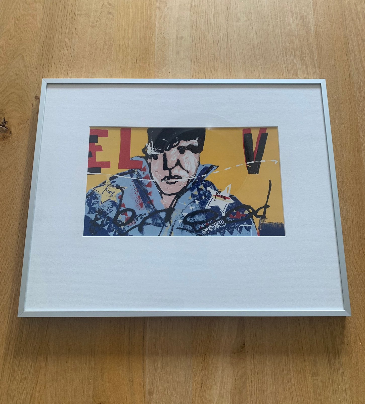 Herman Brood Elvis Litho zeefdruk, Antiek en Kunst, Kunst | Litho's en Zeefdrukken, Ingelijst, Ophalen, Portret en Figuren, Zeefdruk