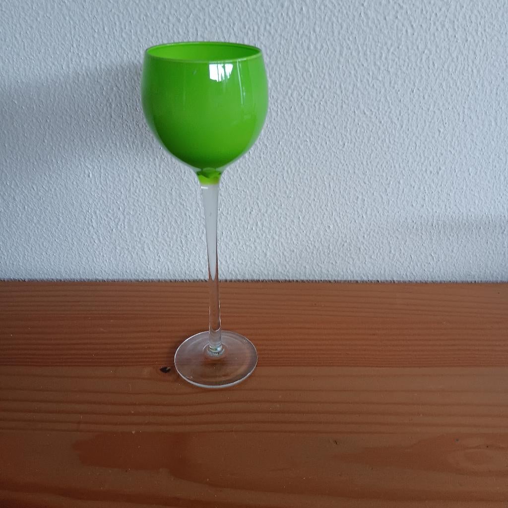 Glas, groene kelk, Ophalen of Verzenden