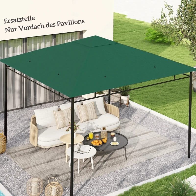 Vervangingsdak 3x3 partytent voor Paviljoen - Bruin of Groen, Tuin en Terras, Partytenten, Ophalen of Verzenden, Nieuw, Minder dan 5 meter