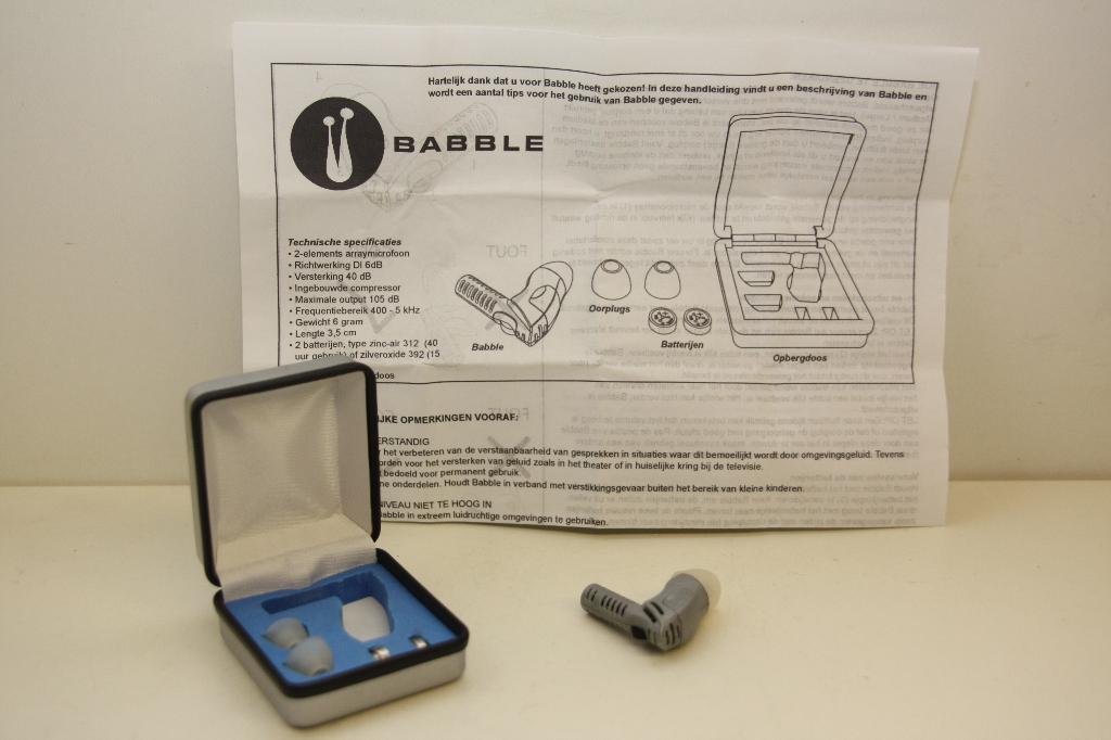 Compacte richtmicrofoon Babble compleet in opbergdoos., Ophalen of Verzenden, Zo goed als nieuw, Overige typen