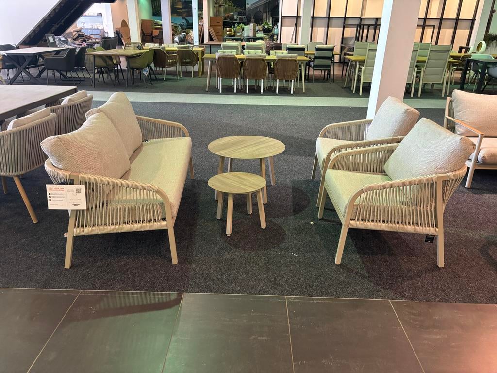 Luxe Aluminium Loungeset met Comfortabele Kussens, Tuin en Terras, Tuinsets en Loungesets, 4 zitplaatsen, Aluminium, Ophalen of Verzenden