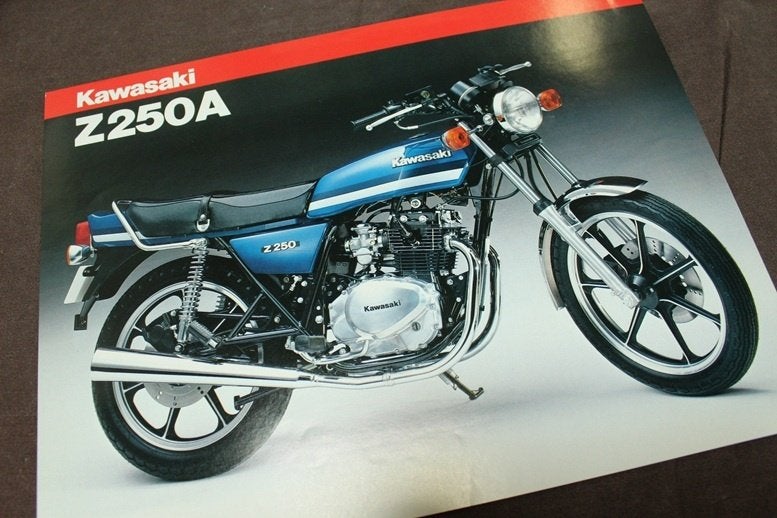 Kawasaki Z250A motorfiets verkoop folder Z 250 A brochure, Ophalen of Verzenden, Kawasaki