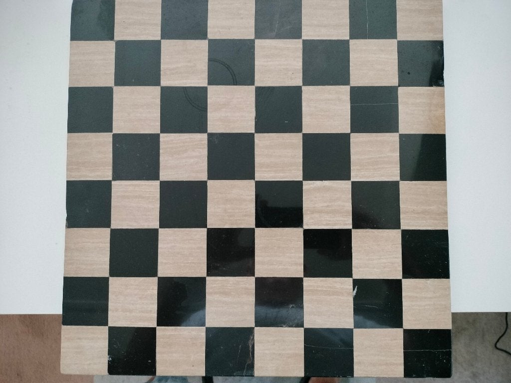 schaakbord van marmer, Een of twee spelers, Ophalen, Gebruikt