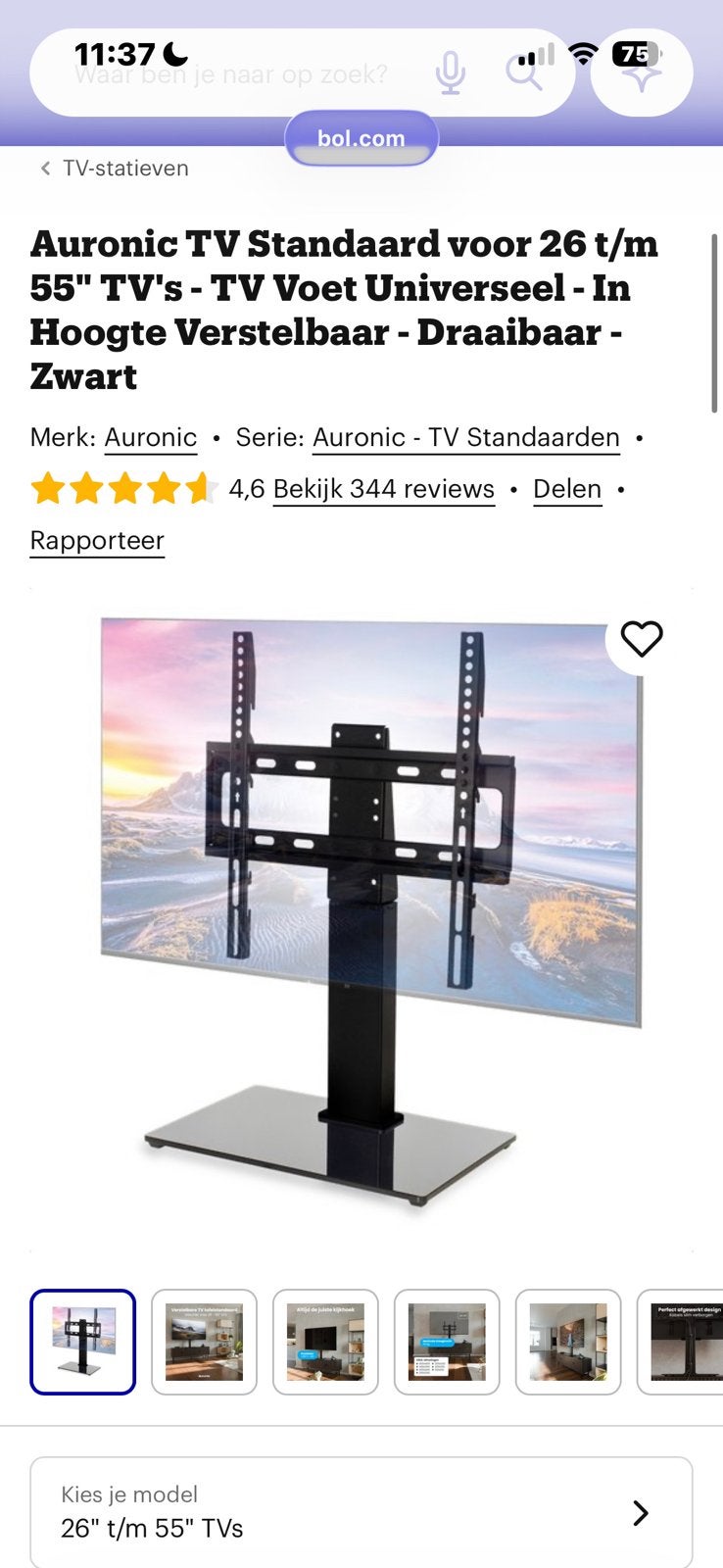 Auronic TV Standaard voor 26 t/m 55" TV's, Audio, Tv en Foto, Televisiebeugels, !, Gebruikt, !, Ophalen of Verzenden