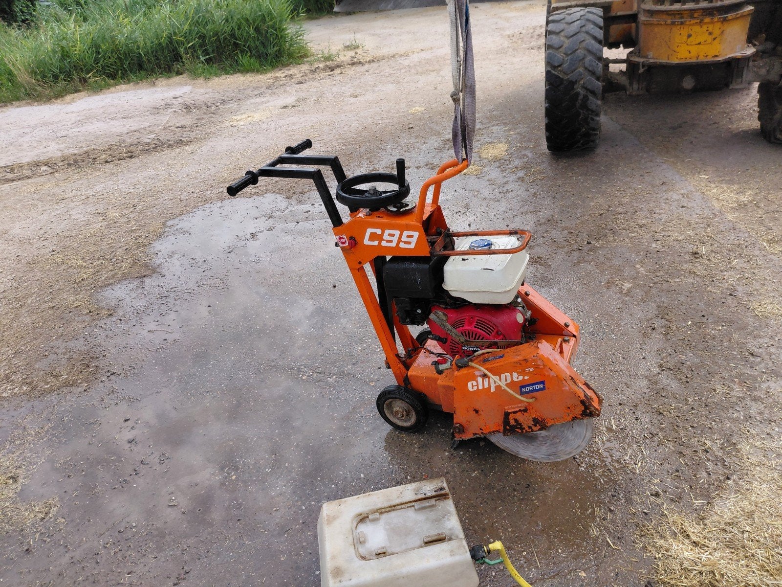 Betonzaag Clipper C99 Honda motor. vloerenzaag, Ophalen, Gebruikt