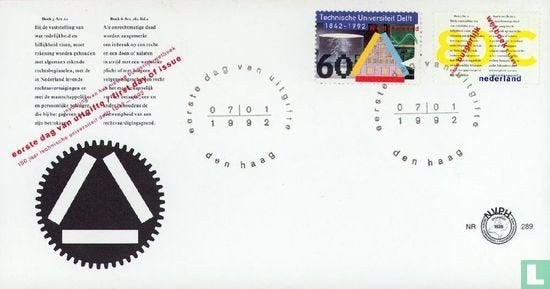FDC E289 Gecombineerde Uitgifte 1992 NL onbeschreven, Ophalen of Verzenden