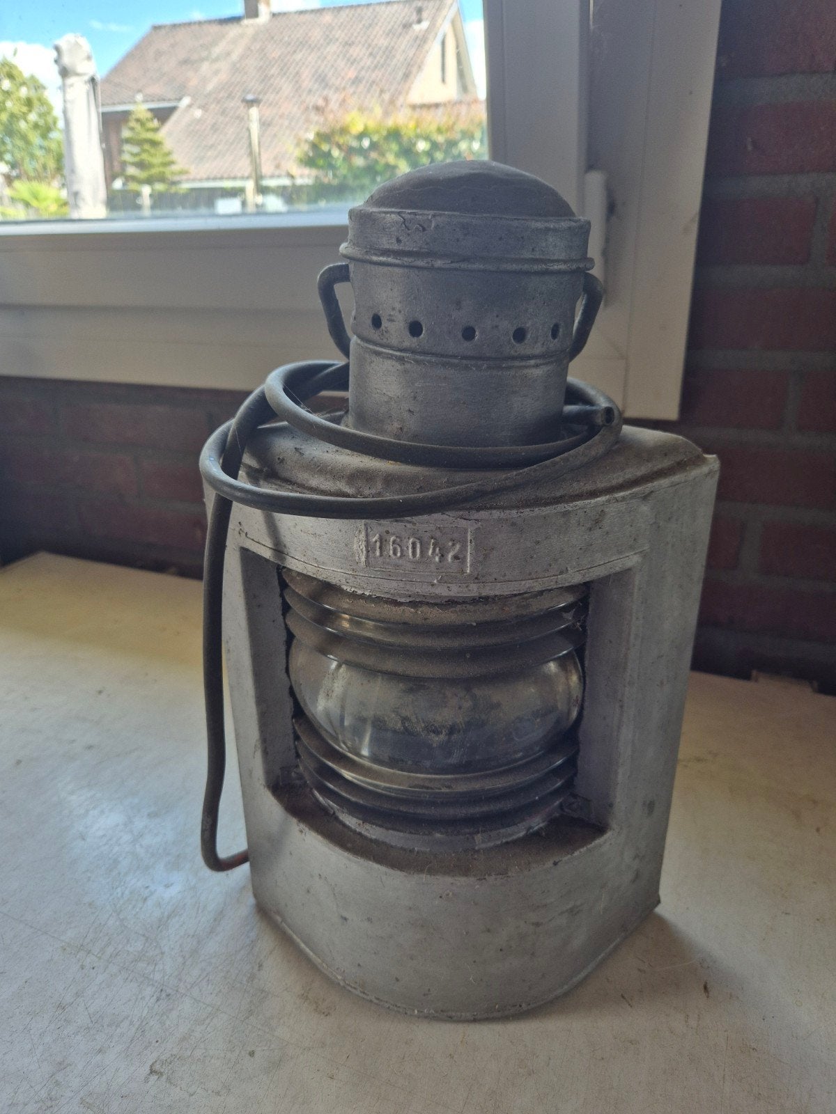 Antieke scheepslamp, Ophalen, -, -, Houtkachel