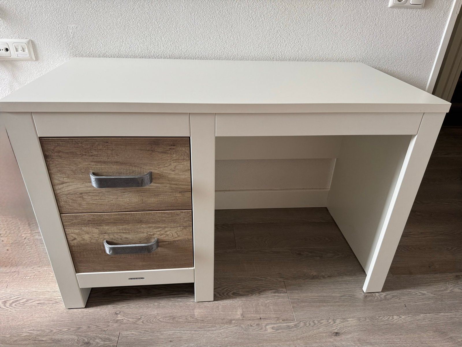 Kidsmill Kinderbureau Wit met Houtfineer Laden, Ophalen, Gebruikt, Kinderbureau, Overige merken