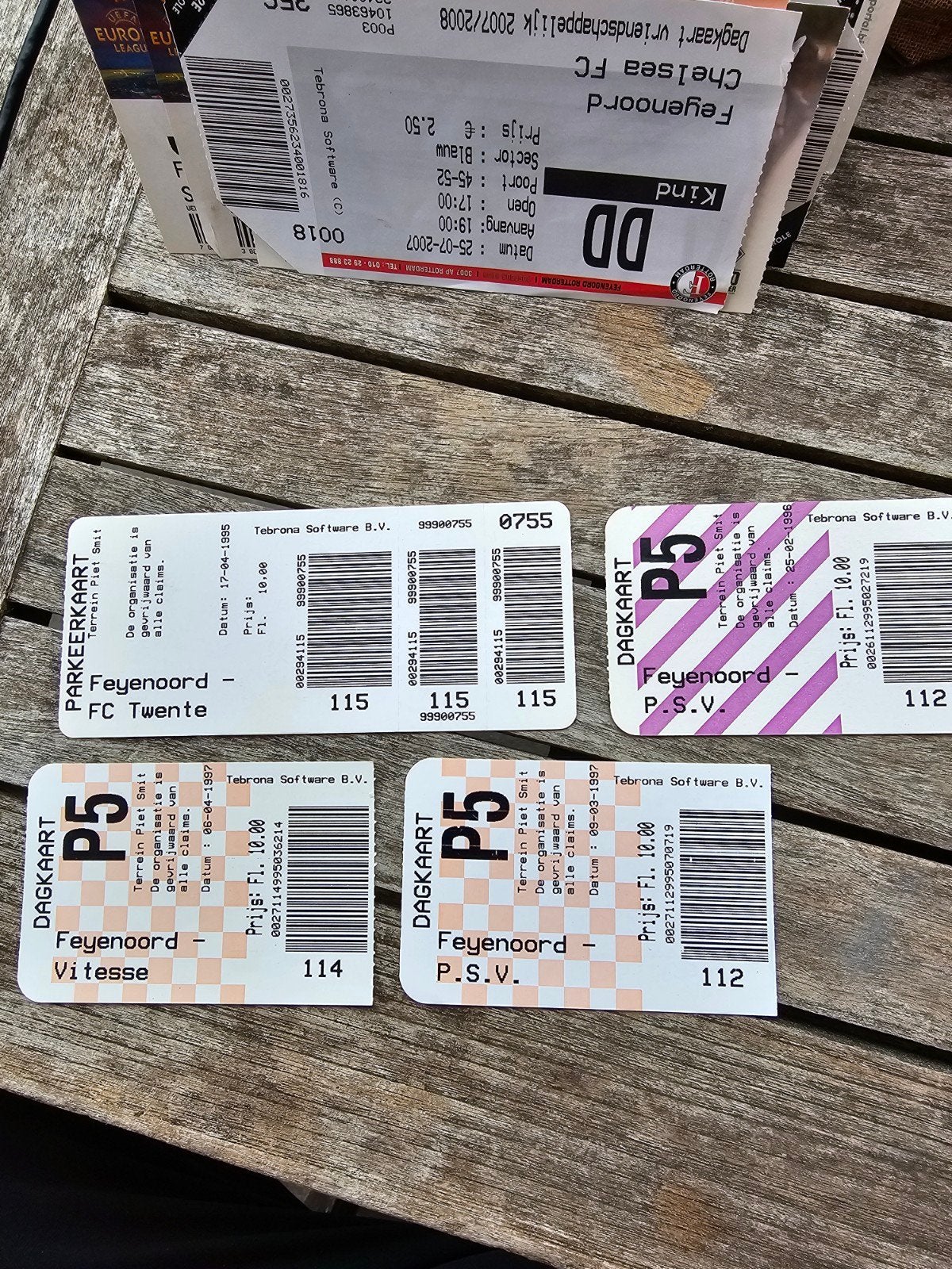 4 parkeerkaarten feyenoord, Verzenden, Zo goed als nieuw, Feyenoord