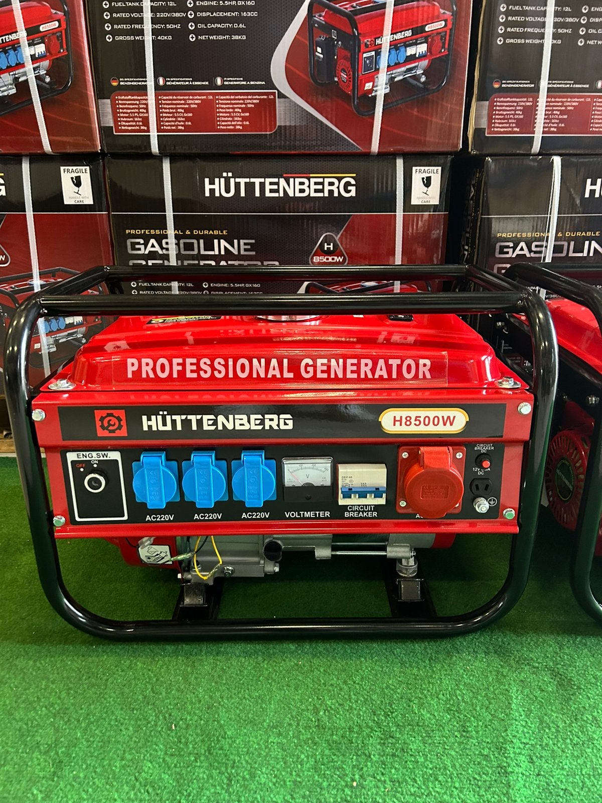 Nieuwe Huttenberg H8500w benzine aggregaten, Ophalen, Huttenberg, Benzine, Geluidgedempt