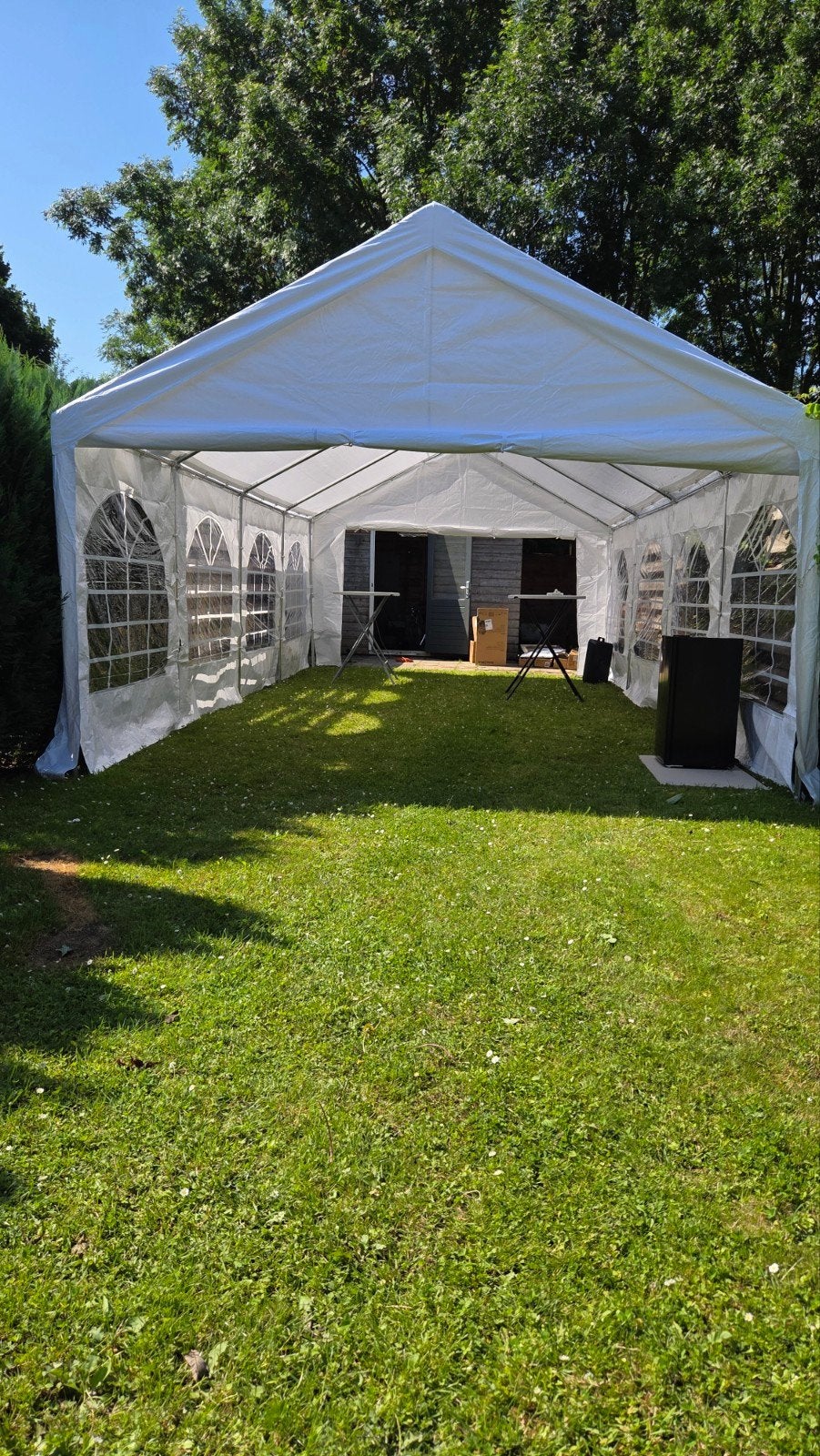 Partytent 8x4 semi-prof., Ophalen, Partytent, Zo goed als nieuw, 4 tot 6 meter