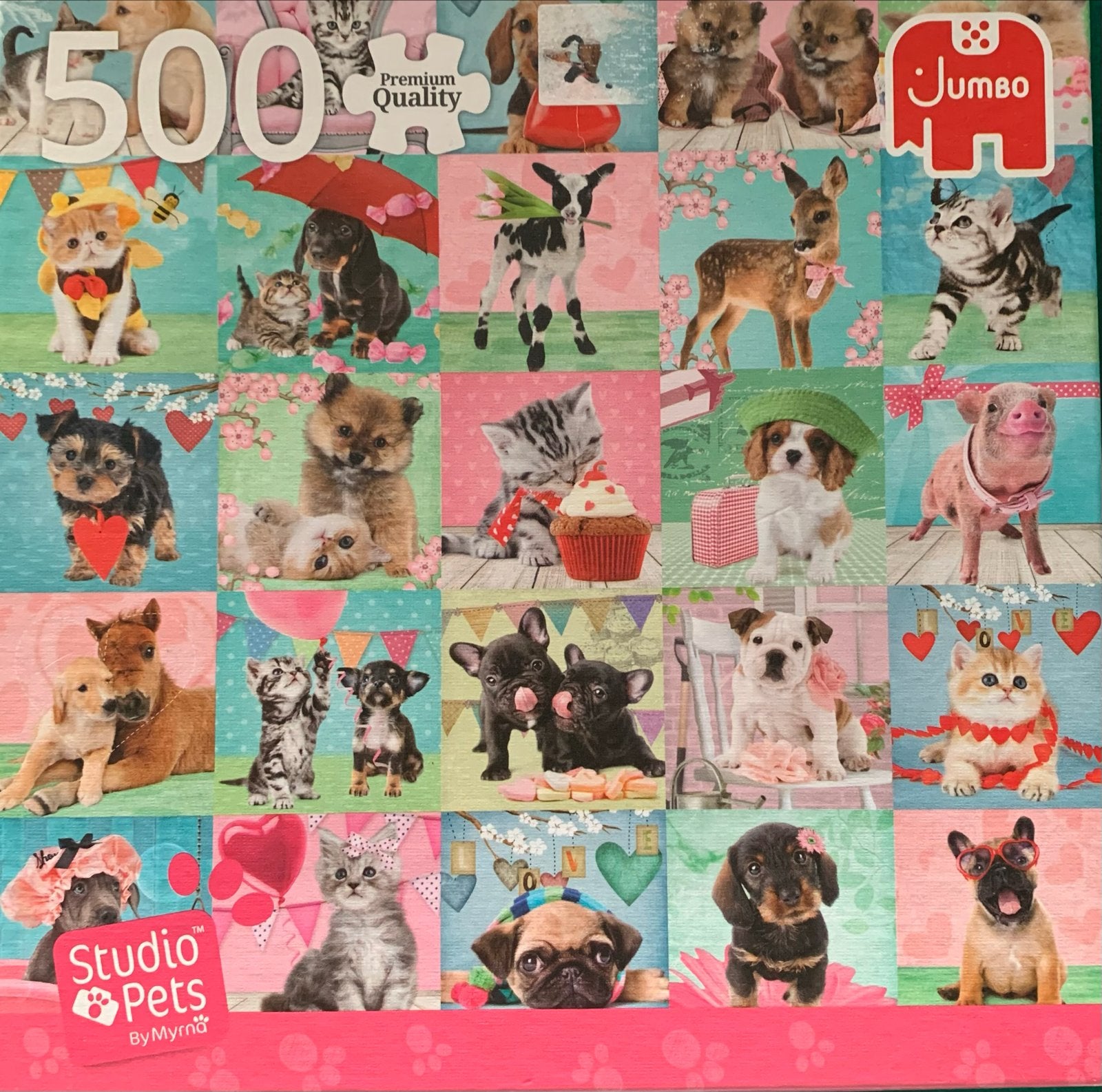 Jumbo Studio Pets Legpuzzel 500 stukjes - Honden & Katten, Ophalen of Verzenden, 500 t/m 1500 stukjes, Gebruikt, Legpuzzel