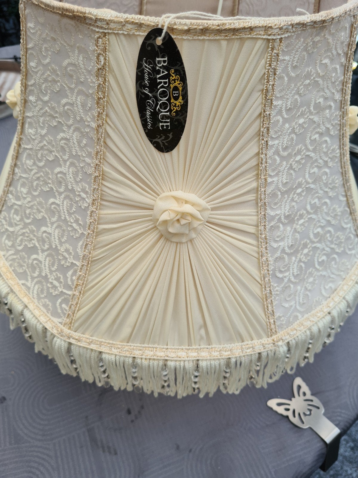 lampenkap baroque, Huis en Inrichting, Lampen | Lampenkappen, Ophalen, Wit, Rond