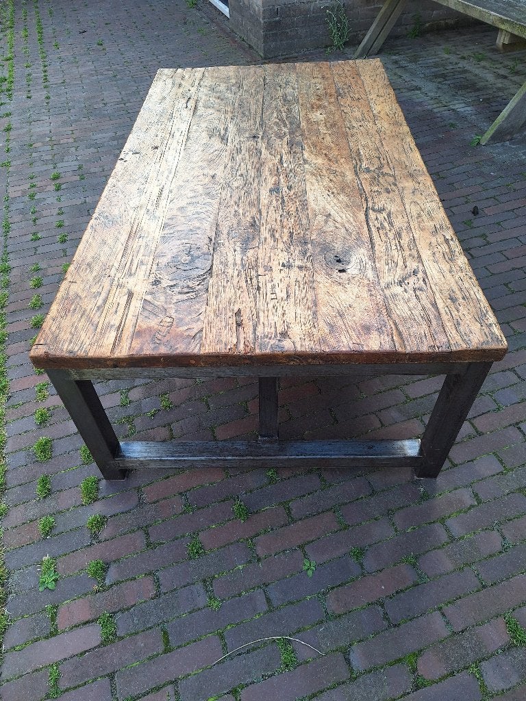 Salontafel, Ophalen, Gebruikt, 100 tot 150 cm, Teakhout