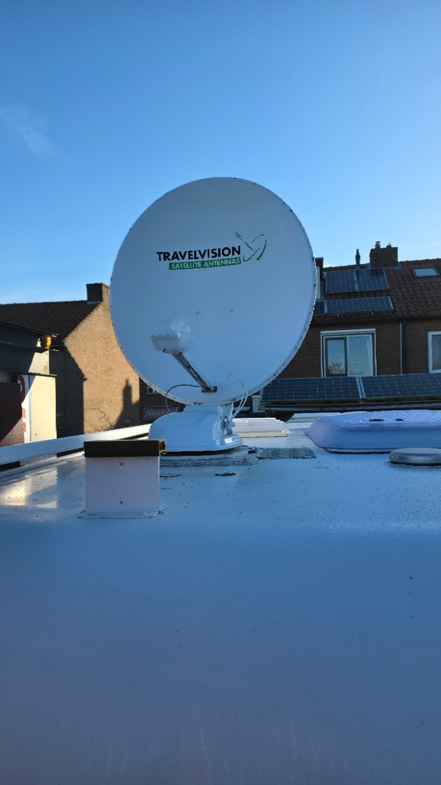 Schotel Tva Travel Vision TVA 80 Connect + TV, Ophalen, Gebruikt, (Schotel)antenne, Overige merken